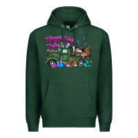 Sports Green happy easter day truck Premium Hoodie - CowhideDigitalArt