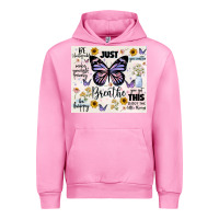 Fuchsia Pink just breathe Urban Hoodie - JahusDesignShop