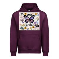 Mauve Wine just breathe Urban Hoodie - JahusDesignShop