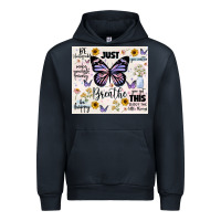 Navy just breathe Urban Hoodie - JahusDesignShop