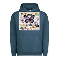 Pigment Midnight Navy just breathe Urban Hoodie - JahusDesignShop