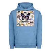 Pigment Pebble Blue just breathe Urban Hoodie - JahusDesignShop