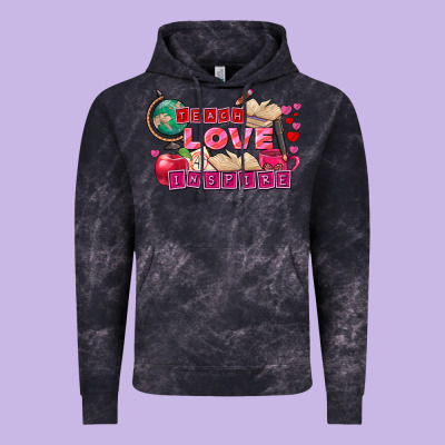 Valentine's Day Teach Love Inspire Vintage Hoodie Designed By Fadigitalartstudio