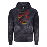 Cloud Black germany map silhouette towns cities flag berlin travel t shirt Vintage Hoodie - maiPhamDesign