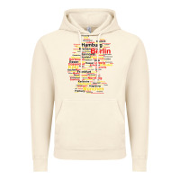 Vintage Artic germany map silhouette towns cities flag berlin travel t shirt Vintage Hoodie - maiPhamDesign