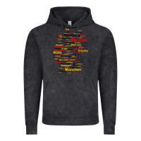 Vintage Black germany map silhouette towns cities flag berlin travel t shirt Vintage Hoodie - maiPhamDesign