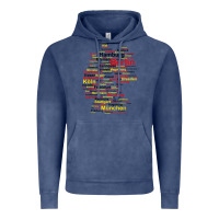 Vintage Denim germany map silhouette towns cities flag berlin travel t shirt Vintage Hoodie - maiPhamDesign