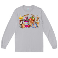 Moon Dust Lunch Lady Coffee Cups Long Sleeve Tee - FaDigitalArtStudio