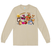 Mushroom Lunch Lady Coffee Cups Long Sleeve Tee - FaDigitalArtStudio