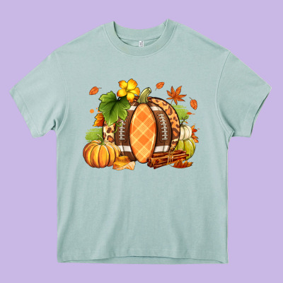 Fall American Football Heavy Core Tee Designed By Ranaportraitstore