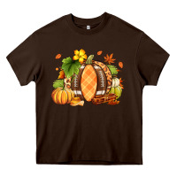 Chocolate Brown Fall American Football Heavy Core Tee - RanaPortraitStore