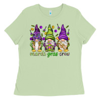 Matcha Mardi Gras crew with gnomies Ladies Tee - HowdyJamesFarm