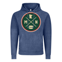 Vintage Denim Classic Minnesota Hockey MN Outline Pullover Hoodie Vintage Hoodie - maiPhamDesign