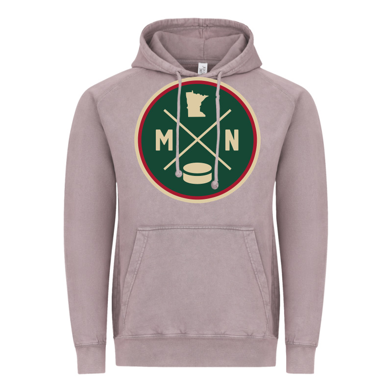 Classic Minnesota Hockey Mn Outline Pullover Hoodie Vintage Hoodie by maiPhamDesign | Teevron