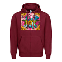 Burgundy nails Zipper Hoodie - BarkalooDesign