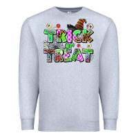 Heather Grey trıck or treat Premium Sweatshirt - AdoDesignShop