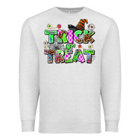 Oatmeal Heather trıck or treat Premium Sweatshirt - AdoDesignShop