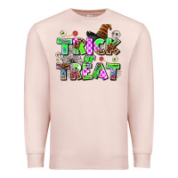 Pale Pink trıck or treat Premium Sweatshirt - AdoDesignShop