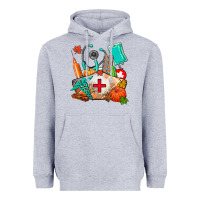 Heather Grey nurse  and fall Heavyweight Hoodie - AdoDesignShop