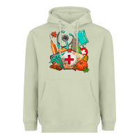 Matcha nurse  and fall Heavyweight Hoodie - AdoDesignShop
