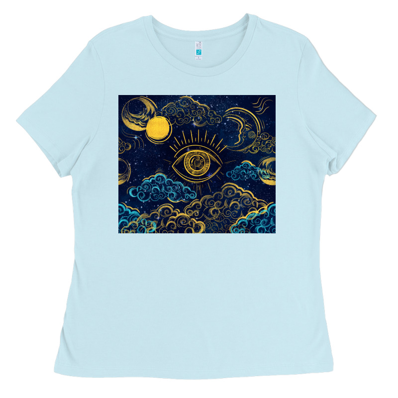 Evil Eye Moon Ladies Tee by TumblerDesignByShophia | Teevron