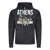 Vintage Black Athens Greece City Trip Skyline Map Travel Vintage Hoodie - maiPhamDesign