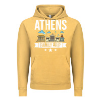 Vintage Mustard Athens Greece City Trip Skyline Map Travel Vintage Hoodie - maiPhamDesign