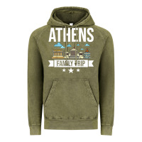 Vintage Olive Athens Greece City Trip Skyline Map Travel Vintage Hoodie - maiPhamDesign