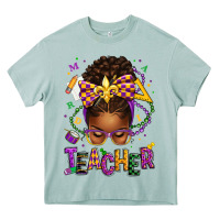 Arona mardi gras teacher afro messy bun Heavy Core Tee - texasbilliewilder
