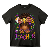 Asphalt mardi gras teacher afro messy bun Heavy Core Tee - texasbilliewilder