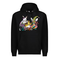 Black Happy Easter Premium Hoodie - CowhideDigitalArt
