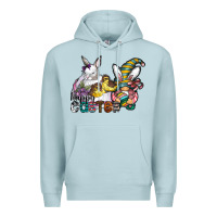 Blue Mist Happy Easter Premium Hoodie - CowhideDigitalArt