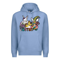Colony Blue Happy Easter Premium Hoodie - CowhideDigitalArt
