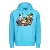 Ocean Blue Happy Easter Premium Hoodie - CowhideDigitalArt