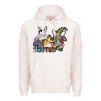 Pale Pink Happy Easter Premium Hoodie - CowhideDigitalArt