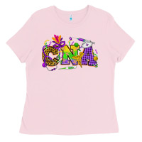 Bubblegum Pink Mardi Gras CNA Nurse Ladies Tee - HowdyJamesFarm