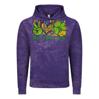 Cloud Purple St. Patrick's Day Peace love luck Vintage Hoodie - OliviaCreatesArt