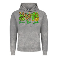 Cloud Rock St. Patrick's Day Peace love luck Vintage Hoodie - OliviaCreatesArt