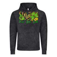 Vintage Black St. Patrick's Day Peace love luck Vintage Hoodie - OliviaCreatesArt