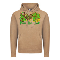 Vintage Coffee St. Patrick's Day Peace love luck Vintage Hoodie - OliviaCreatesArt