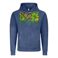 Vintage Denim St. Patrick's Day Peace love luck Vintage Hoodie - OliviaCreatesArt