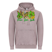 Vintage Zinc St. Patrick's Day Peace love luck Vintage Hoodie - OliviaCreatesArt