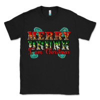 Black Merry Drink I Am Christmas Classic Tee - Artiststas