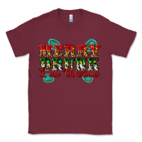 Burgundy Merry Drink I Am Christmas Classic Tee - Artiststas