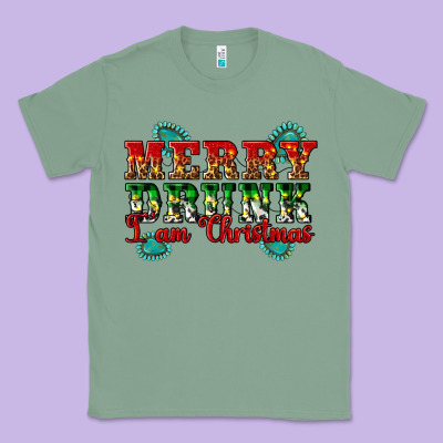 Merry Drink I Am Christmas Classic Tee Designed By Artiststas