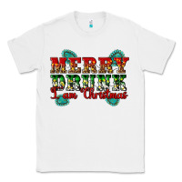 White Merry Drink I Am Christmas Classic Tee - Artiststas