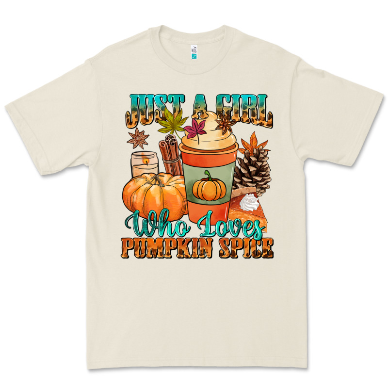 Just A Girl Who Loves Pumpkin Spice Premium Tee by NancyCooperArtShop | Teevron