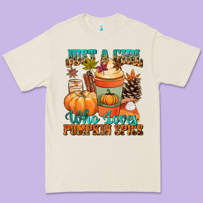 Just A Girl Who Loves Pumpkin Spice Premium Tee Designed By Nancycooperartshop