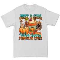 Dove Grey Just a girl who loves pumpkin spice Premium Tee - NancyCooperArtShop