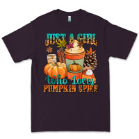 Plum Just a girl who loves pumpkin spice Premium Tee - NancyCooperArtShop